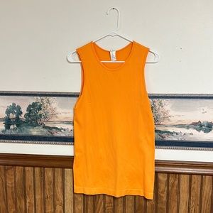 Bright Orange Large Zyia Tank, fits more snug. Worn only 1 time! Like new!